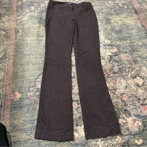 Express Columnist Bootcut Pants Plaid Micro-Check Multicolor Women’s Size 00R
